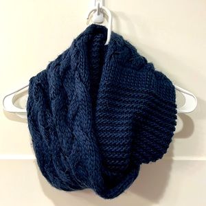 Navy blue infinity scarf